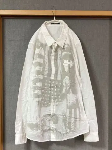 마리떼 프랑소와 저버 픽처 패턴 화이트 셔츠