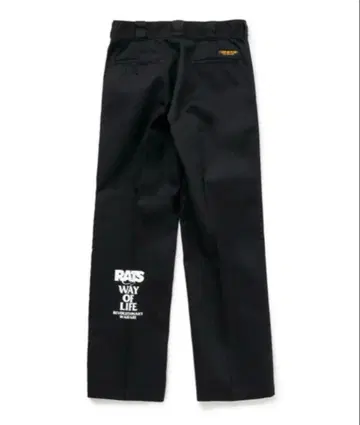 RATS 랏츠 워크 팬츠 블랙 백 프린트 2024 XL