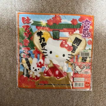 지역 한정 키티 손수건 히로시마 미야지마