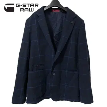 G-STAR RAW / 남성용 울 자켓 네이비 체크 무늬 L c014
