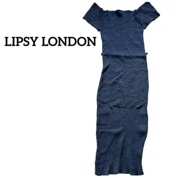 LIPSY LONDON 리브 편직 반팔 원피스