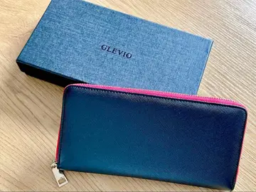 GLEVIO 장지갑 블랙/빨간색