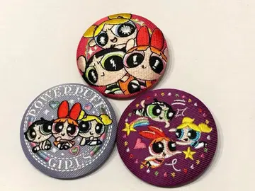 파워퍼프걸 캔뱃지 3개 세트