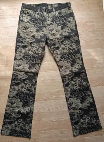 GLAMDY 일본풍 패턴 데님 팬츠 일본제 사이즈 4