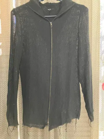 SHELLAC 블랙 후드 부착 후드티 48