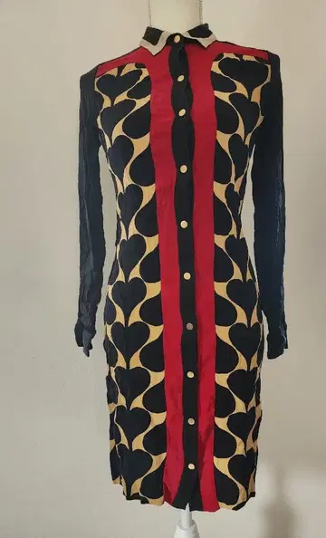 Diane von Furstenberg 하트 무늬 원피스 사이즈 2