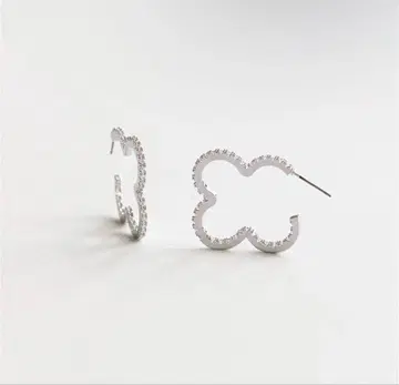 [ sheriche ] 클로버 후프 귀걸이