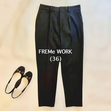 프레임워크 턱 들어간 프레스 팬츠 여성용 슬랙스 블랙 S