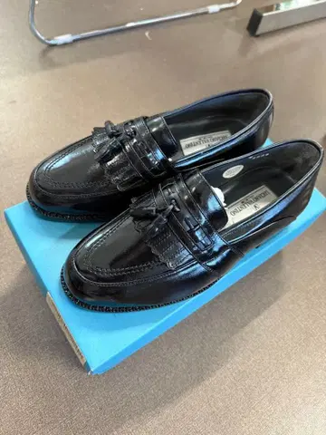 루치아노 발렌티노 로퍼 블랙 24.5cm 가죽 통학