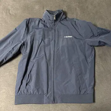 나일론 풀 지퍼 자켓 네이비