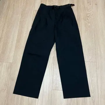 Goldwin 0 / 버클 스트레이트 레그 팬츠 블랙