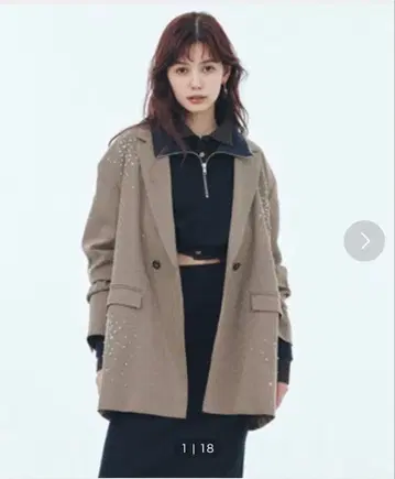 LILY BROWN L.B CANDY STOCK 비쥬 오버 자켓