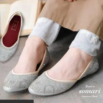 미사용 somari 비즈 플랫 펌프스 LL