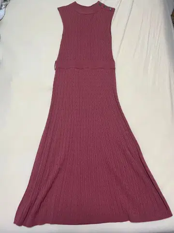 Swingle 슬리브리스 리브 롱 원피스