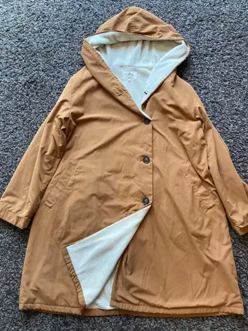 cloudnine 클라우드나인 후드 부착 코트 오렌지