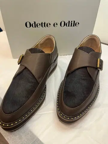 Odette e Odile 송치 가죽 몽크 슈즈 24.5cm