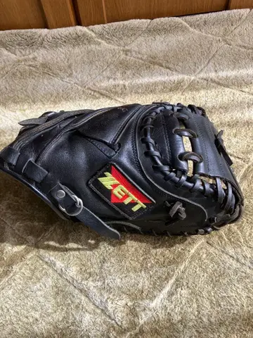 ZETT 연식 야구용 포수 미트 오른손잡이용 블랙