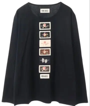 새상품 완판! 핑크하우스 네임 와펜 티셔츠 L 블랙