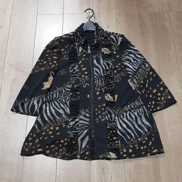 이타리야 이탈리아 애니멀 프린트 코트 블루종 일본제