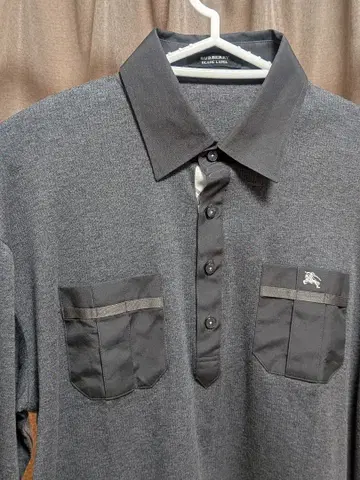 그레이 피케 셔츠 남성용 2 포켓
