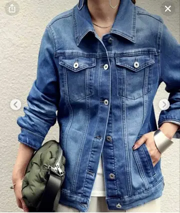 antiqua 택 포함 새상품 빈티지 슬림 데님 자켓 SM