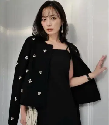 anuans 비쥬 니트 자켓 블랙