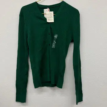 UNIQLO 메리노 가디건 그린 XL 와37