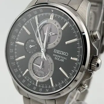 [ 작동 ] 세이코 퍼페츄얼 크로노그래프 전파 솔라 손목시계 설정 완료