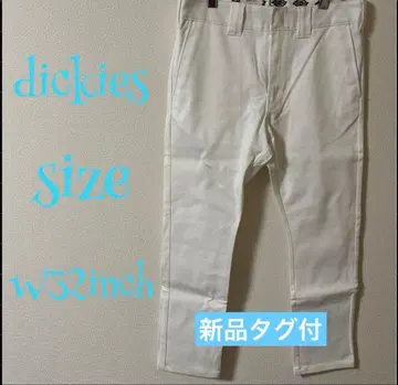 택 포함 새상품 Dickies 슬림핏 화이트 W32인치