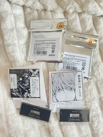 데스노트 트레이딩 시계 부품 아크릴 스탠드 2종 세트 야가미 라이토 류크