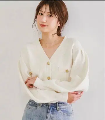 COCODEAL 라메 믹스 가디건