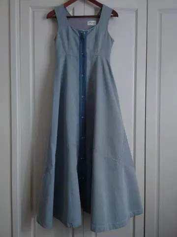 beautiful people 맥시 길이 데님 슬리브리스 원피스