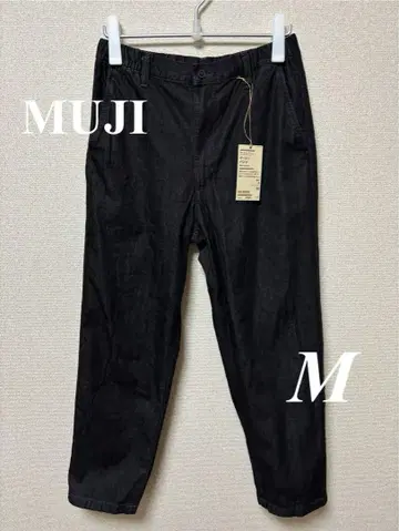 [ 무인양품 ] 새상품급 워싱 데님 이지 팬츠 M 블랙