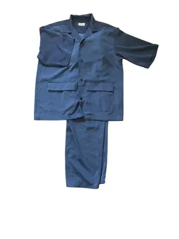 네이비 반팔 셋업