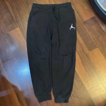 블랙 조거 팬츠 점프맨 로고 포함