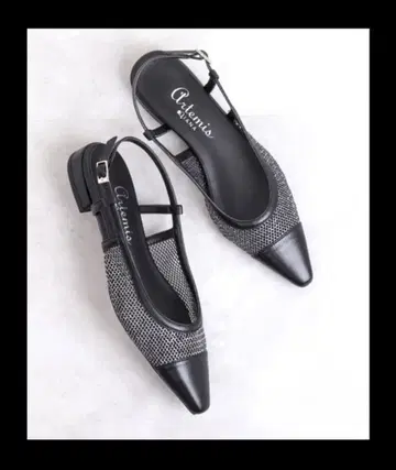 새상품 아르테미스 바이 다이애나 백밴딩 플랫 펌프스 발가락 절개