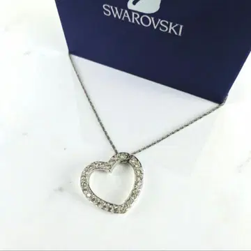 스와로브스키 Swarovski 오픈 하트 목걸이 실버