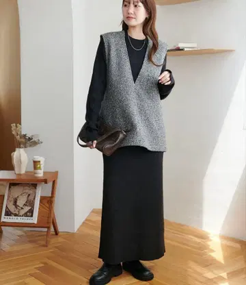 Discord 베스트 포함 리브 니트 셋업 작은 키용 PS