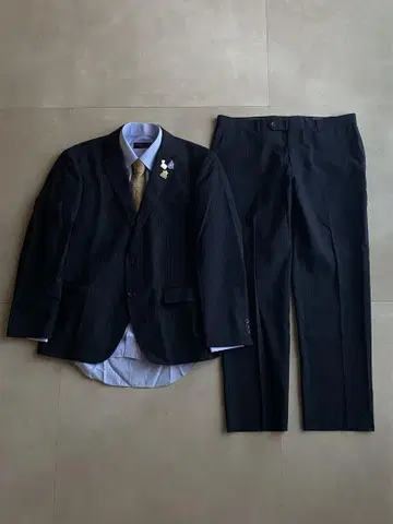 80's~90's 더블 자켓 셋업 성인식 입학식 핀즈 포함