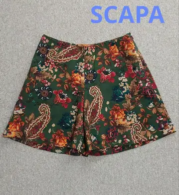 [ 미사용 새상품 ] SCAPA 스캐파 꽃무늬 울 큐롯 스커트