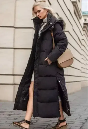 다운풍 롱 코트