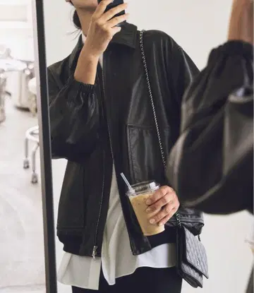 Plage R'IAM 가죽 블루종