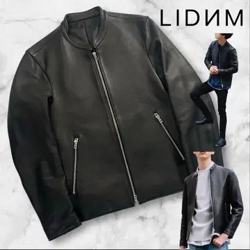 컨디션 최상 LIDNM 싱글 라이더 자켓 사이즈 S 양가죽 블랙