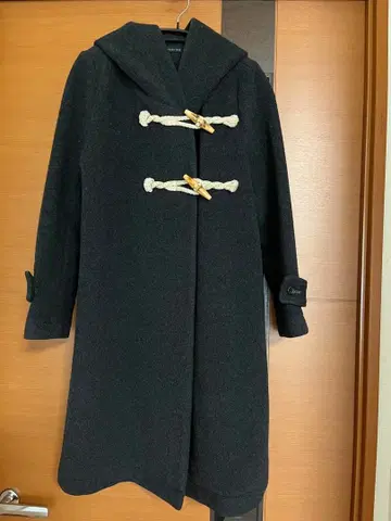 미즈이로 인디 A라인 더플 코트 다크 그레이