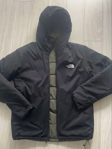 THE NORTH FACE 다운 자켓 XL 리버서블 블랙 카키