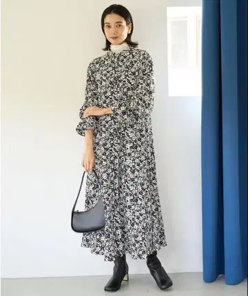 UNFILO 프린트 원피스 M 머신 워셔블