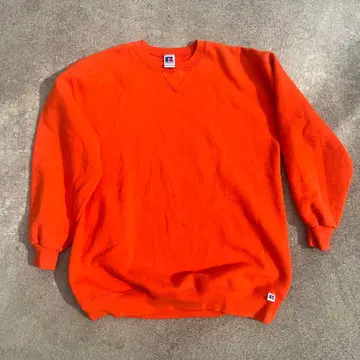 90S Russell 러셀 맨투맨 레어 오렌지 USA제 L사이즈