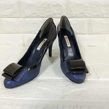 미사용 다이애나 DIANA 네이비 리본 포함 하이힐 포멀 24