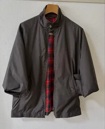 Baracuta g9 그레이 나일론 자켓 체크 안감