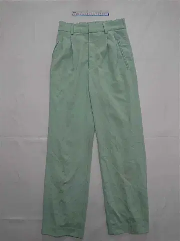 아메리 센터 프레스 팬츠 민트 그린 계열 S 사이즈 폴리에스테르 혼방